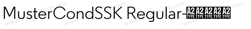 MusterCondSSK Regular字体转换
